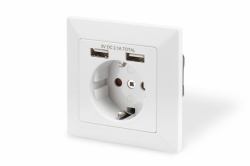 Digitus DA-70613 ρευματοδότης 2x USB Λευκός [Άσπρος] 