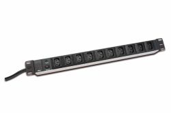 Digitus 10-Outlet Strip Μαύρος [Μαύρο] 10 Έξοδος [οι] εναλλασσόμενου ρεύματος 250 V 2 m 