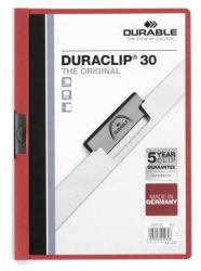 Durable Duraclip 30 εξώφυλλο αναφοράς PVC Κόκκινο, Διαφανής 