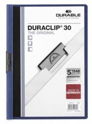 Durable Duraclip 30 εξώφυλλο αναφοράς PVC Μπλε, Διαφανής 