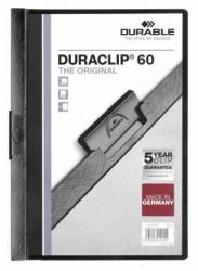 Durable Duraclip 60 εξώφυλλο αναφοράς PVC Μαύρος [Μαύρο], Διαφανής 