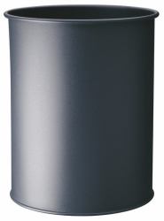 Durable Waste basket metal round 15 15 L Άργυρος 