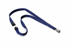 Durable Textile lanyard SOFT COLOUR midnight blue ιμάντας Πιάστρα σήματος Μέταλο, Ύφασμα Μπλε 