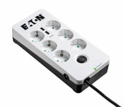 Eaton PB6UD προστατευτικό μεταβολής τάσης Μαύρος [Μαύρο], Λευκός [Άσπρος] 6 Έξοδος [οι] εναλλασσόμενου ρεύματος 220 - 250 V 1,5 m 