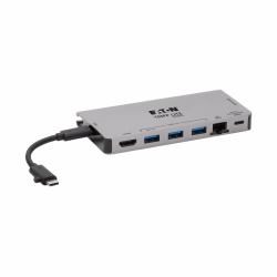 Eaton Tripp Lite U442-DOCK5D-GY φορητός σταθμός σύνδεσης & προσομοιωτής θύρας Καλωδιωμένος [Ενσύρματος] USB 3.2 Gen 1 [3.1 Gen 1] Type-C Γκρι 
