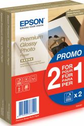 Epson Premium Glossy Photo Paper - [2 for 1], 100 x 150 mm, 255g/m², 80 Sheets 