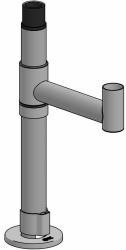 Ergonomic Solutions 400mm pole with 200mm - swingarm and CD Adapter - -BLACK- - Warranty: 60M