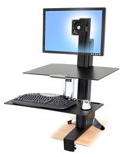 Ergotron WorkFit-S, Single HD with Worksurface+ Μαύρος [Μαύρο] Σταντ πολυμέσων 