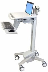 Ergotron StyleView EMR Laptop Cart, SV40 Αλουμίνιο [Αργύλιο], Γκρι, Λευκός [Άσπρος] Καλάθι πολυμέσων 