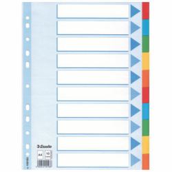 Esselte Multicoloured Card Divider Κενό ευρετήριο καρτελών Χαρτοκιβώτιο Πολύχρωμο 