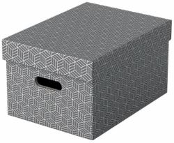 Esselte Aufbewahrungsbox Home M Mittel 3 Stueck Weiss κουτί αποθήκευσης αρχείων Χαρτόνι Γκρι 