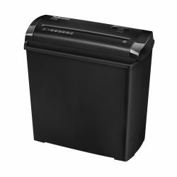Fellowes Powershred P-25S Strip-Cut Shredder καταστροφέας εγγράφων Κοπή σε λωρίδες 22 cm Μαύρος [Μαύρο], Γκρι 