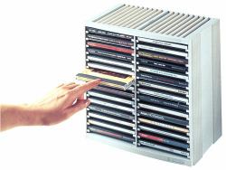 Fellowes 9823003 βάση οπτικού δίσκου 48 δίσκοι Γκρι, Λευκόχρυσος [Πλατινένιος] 