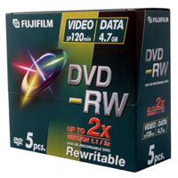 Fujifilm DVD-RW 4.7GB 2x, 5-Pk 4,7 GB 5 τεμάχια 