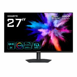 GIGABYTE GO27Q24A επίπεδη οθόνη 68,6 cm [27"] 2560 x 1440 εικονοστοιχεία Quad HD QD-OLED Μαύρος [Μαύρο] 