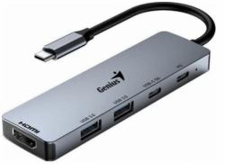 Genius Computer Technology Genius UH-500 USB Type-C Άργυρος 