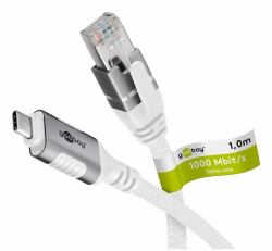 Goobay 74165 καλώδιο δικτύωσης Λευκός [Άσπρος] 1 m Cat6 F/UTP [FTP] 