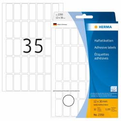HERMA 2350 αυτοκόλλητη ετικέτα Στρογγυλεμένο ορθογώνιο Λευκός [Άσπρος] 1120 τεμάχια 