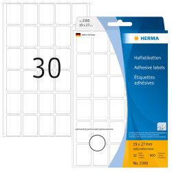 HERMA 2390 αυτοκόλλητη ετικέτα Στρογγυλεμένο ορθογώνιο Λευκός [Άσπρος] 960 τεμάχια 