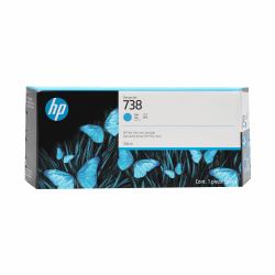 HP 738 300-ml Cyan DesignJet Ink Cartridge 