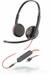 HP Poly Poly Blackwire C3225 Ακουστικά Καλωδιωμένος [Ενσύρματος] Head-band Γραφείο/Τηλεφωνικό κέντρο USB Type-C Μαύρος [Μαύρο] 