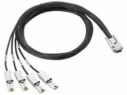 HPE StoreEver Mini-SAS High Density to 4-lane Mini-SAS External Fanout 4m Cable 