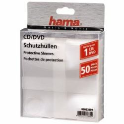 Hama CD/DVD Protective Sleeves, Pack of 50 50 δίσκοι Διαφανής 