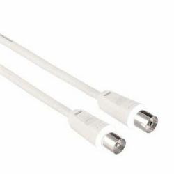 Hama Antenna Cable Coaxial Male Plug - Coaxial Female Jack, 7.5 m, 75 dB ομοαξονικό καλώδιο 7,5 m F Λευκός [Άσπρος] 