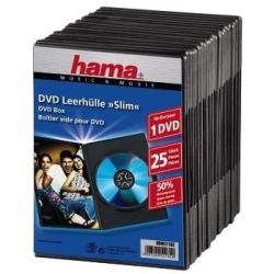 Hama DVD Slim Box 25, Black 1 δίσκοι Μαύρος [Μαύρο] 