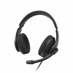 Hama HS-USB300 V2 Ακουστικά Καλωδιωμένος [Ενσύρματος] Head-band Γραφείο/Τηλεφωνικό κέντρο USB Τύπου-A Μαύρος [Μαύρο] 