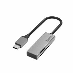 Hama 00200131 συσκευή ανάγνωσης καρτών USB 3.2 Gen 1 [3.1 Gen 1] Type-C Άργυρος 