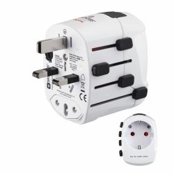Hama World Travel Pro προσαρμογέας ρευματολήπτη Παγκόσμιος Λευκός [Άσπρος] 