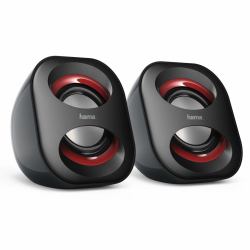 Hama Sonic Mobil 183 Μαύρος [Μαύρο], Κόκκινο Καλωδιωμένος [Ενσύρματος] 3 W 