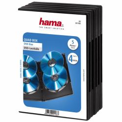 Hama DVD Quad Box, Black, Package of 5 pieces 4 δίσκοι Μαύρος [Μαύρο] 
