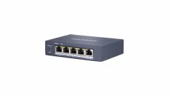 Hikvision DS-3E0505HP-E μεταγωγέας δικτύου Μη διαχειρίσιμος Gigabit Ethernet [10/100/1000] PoE τροφοδοτικού Μπλε 