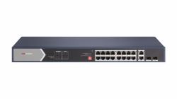 Hikvision DS-3E0520HP-E μεταγωγέας δικτύου Μη διαχειρίσιμος Gigabit Ethernet [10/100/1000] PoE τροφοδοτικού Μπλε 