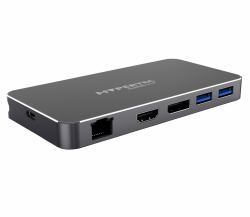 Hypertec ProDock HYP-USBCPD-E4 φορητός σταθμός σύνδεσης & προσομοιωτής θύρας Καλωδιωμένος [Ενσύρματος] USB 3.2 Gen 1 [3.1 Gen 1] Type-C Άργυρος 