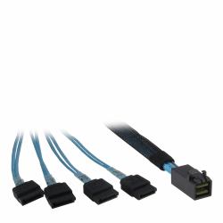 Inter-Tech 0.5m SFF 8643/4x SATA 0,5 m Μαύρος [Μαύρο], Μπλε 