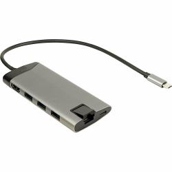 Inter-Tech GDC-802 Καλωδιωμένος [Ενσύρματος] USB 3.2 Gen 1 [3.1 Gen 1] Type-C Γκρι 