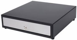International Cash Drawer 3S-423-B, 8/4, Black, Epson - 405 x 423 x 98mm, Slide-Out, - Coins:8, Notes:4, Small Standard, incl.: RJ12 conn. - Warranty: 12M