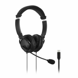Kensington K97457WW ακουστικό κεφαλής & ακουστικό κεφαλής με μικρόφωνο Ακουστικά Καλωδιωμένος [Ενσύρματος] Head-band USB Type-C 