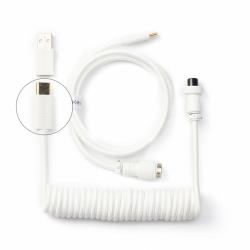 Keychron Coiled Aviator καλώδιο USB 1,36 m USB C 2 x USB C Λευκός [Άσπρος] 