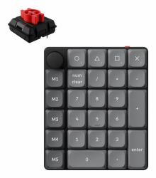 Keychron K0 Max QMK αριθμητικό πληκτρολόγιο Παγκόσμιος Bluetooth/USB/RF Wireless Μαύρος [Μαύρο], Γκρι 