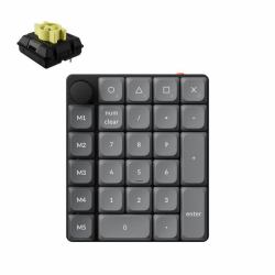 Keychron K0 Max QMK αριθμητικό πληκτρολόγιο Παγκόσμιος Bluetooth/USB/RF Wireless Μαύρος [Μαύρο], Γκρι 