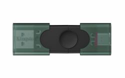 Kingston Technology DataTraveler DuoG2 μονάδα USB flash 128 GB USB Type-A / USB Type-C 3.2 Gen 1 [3.1 Gen 1] Μαύρος [Μαύρο], Πράσινος [Πράσινο] 