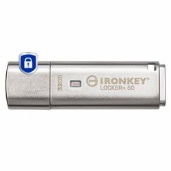 Kingston Technology IronKey Locker+ 50 μονάδα USB flash 32 GB USB Τύπου-A 3.2 Gen 1 [3.1 Gen 1] Άργυρος 