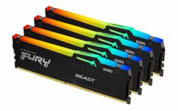 Kingston Technology FURY Beast RGB μονάδα μνήμης 128 GB 4 x 32 GB DDR5 5200 MT/s 288-pin DIMM 