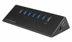 LC-Power USB Hub USB 3.2 Gen 1 [3.1 Gen 1] Type-A 5000 Mbit/s Μαύρος [Μαύρο] 