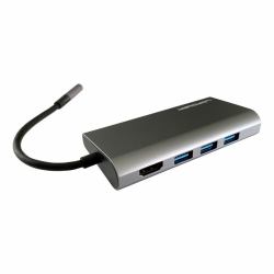 LC-Power LC-HUB-C-MULTI-5 φορητός σταθμός σύνδεσης & προσομοιωτής θύρας Καλωδιωμένος [Ενσύρματος] USB 3.2 Gen 1 [3.1 Gen 1] Type-C Ανθρακίτης, Μαύρος [Μαύρο] 