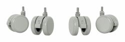 Leitz 53740085 τροχός επίπλων Γκρι 4 cm 4 τεμάχια 